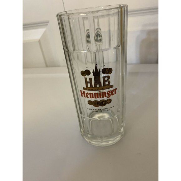 Mug Beer Glass Hb Henninger‎ Frankfurt AM Main Von Frankfurt Aus in Alle Welt - Picture 1 of 9